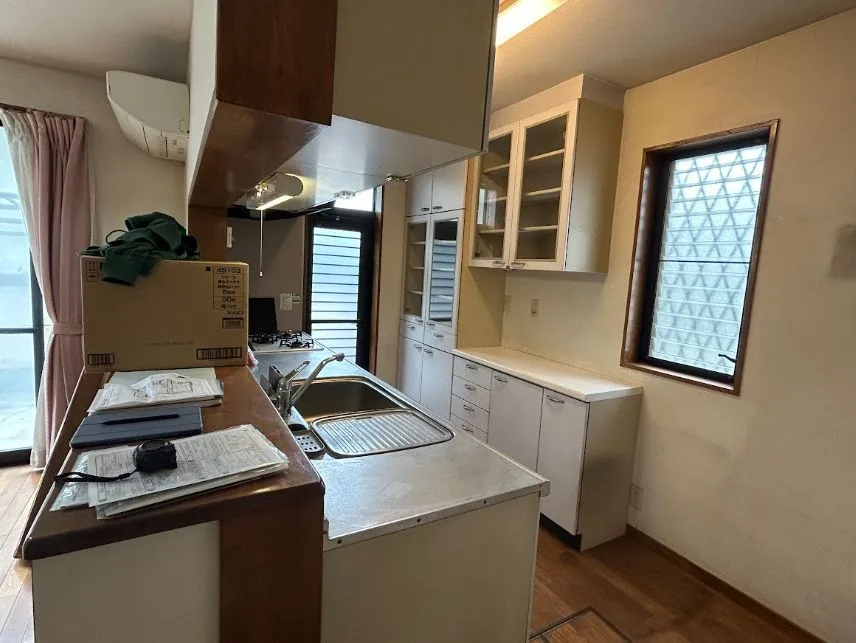 Real photo of the existing kitchen before renovation planning