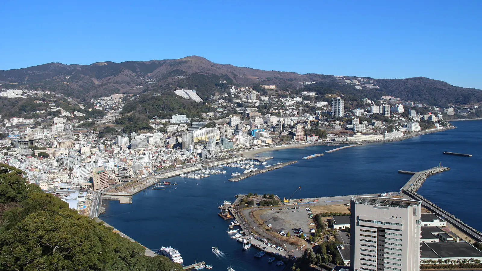 Atami city and Sagami Bay viewed from the hills