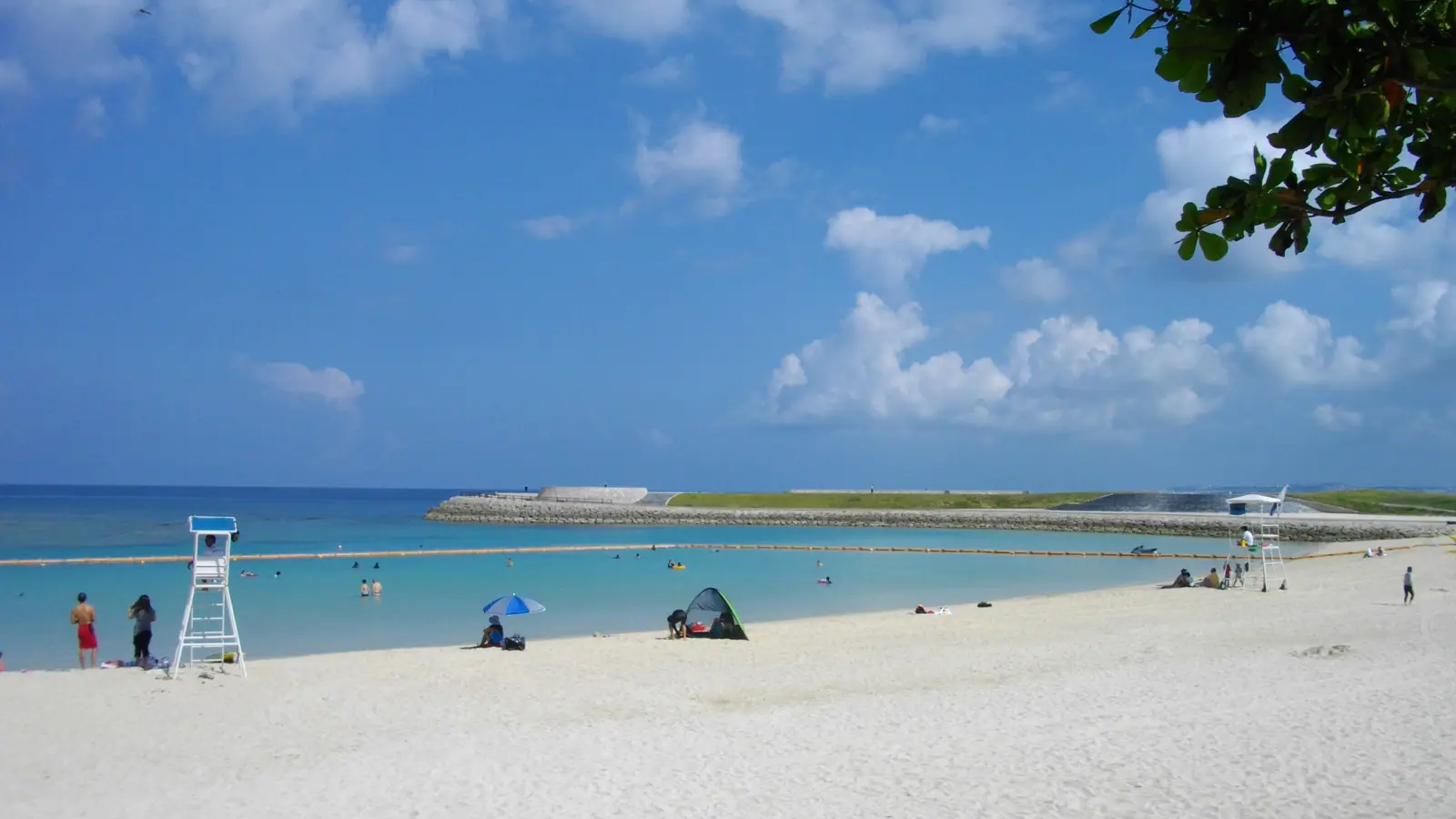 Tropical Beach and the seaside park in Ginowan, Okinawa