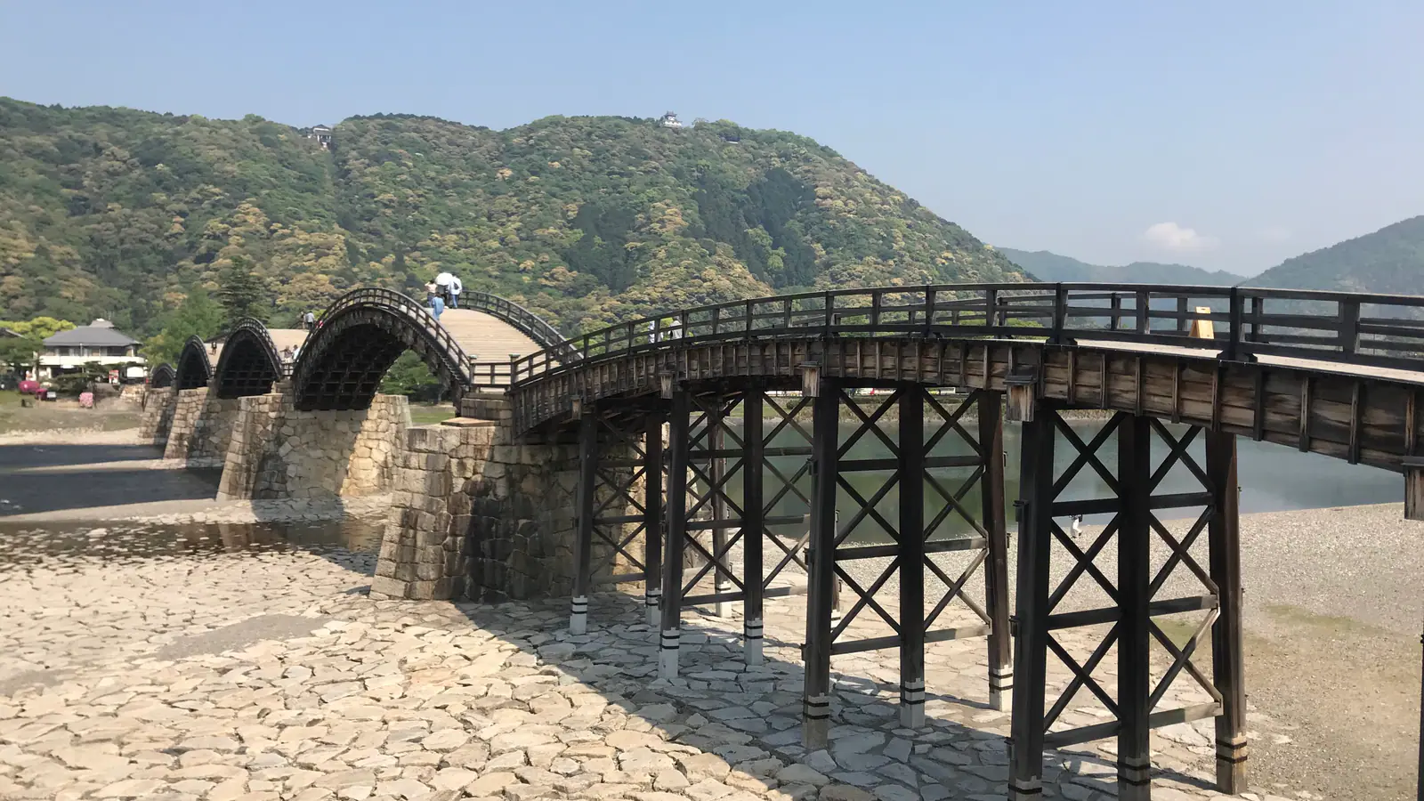 Kintaikyo Bridge and Iwakuni Castle in Iwakuni, Yamaguchi