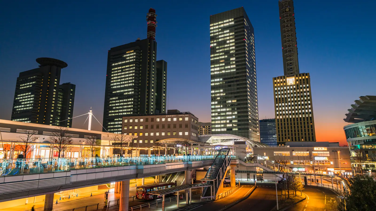 Saitama Shintoshin skyline at dusk
