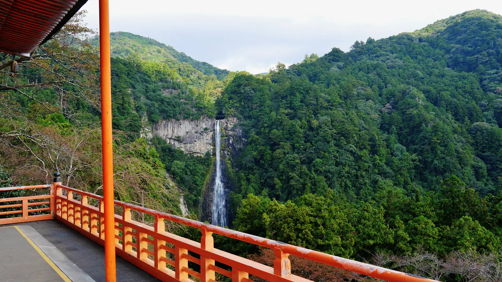 The Seiganto-ji pagoda beside Nachi Falls in Kumano, Wakayama