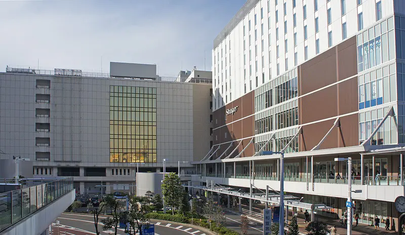 Shopping and station buildings at Funabashi Station, a major Chiba commuter hub
