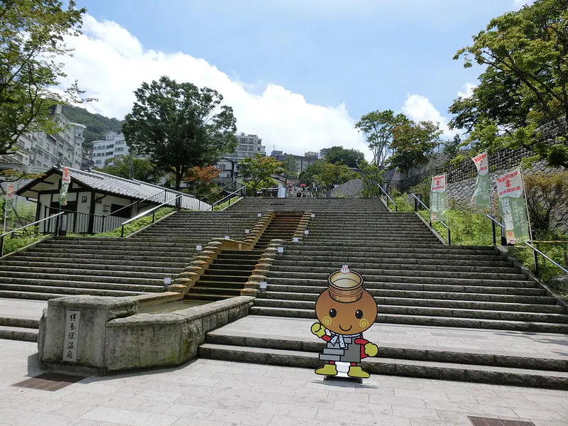 The famous stone-step street of Ikaho Onsen, Gunma