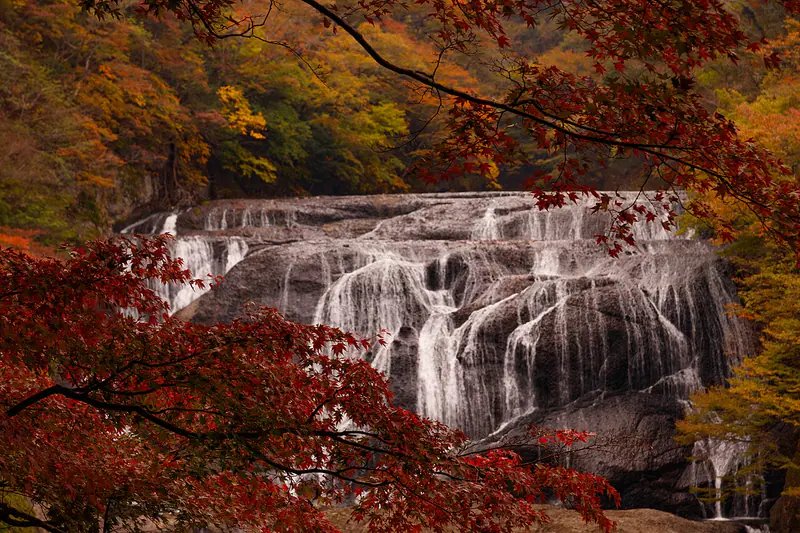 Autumn colors around Fukuroda Falls in Daigo, northern Ibaraki