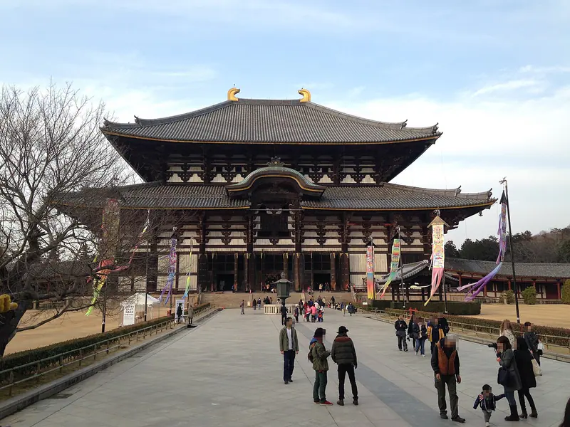 The Great Buddha Hall of Todaiji temple in Nara