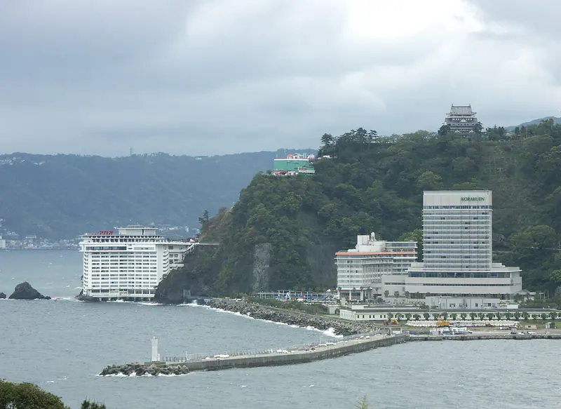 The coast at Nishikigaura in Atami, eastern Shizuoka