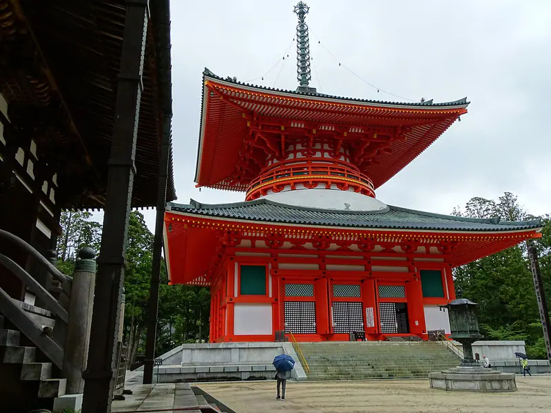 The Konpon Daito pagoda in the Garan complex on Mount Koya, Wakayama