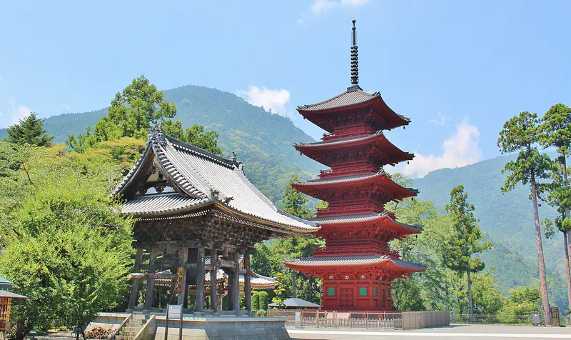 The Kuonji temple complex on Mount Minobu, southern Yamanashi