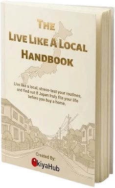 The printed Live Like a Local Handbook, a bound paperback with an illustrated cover
