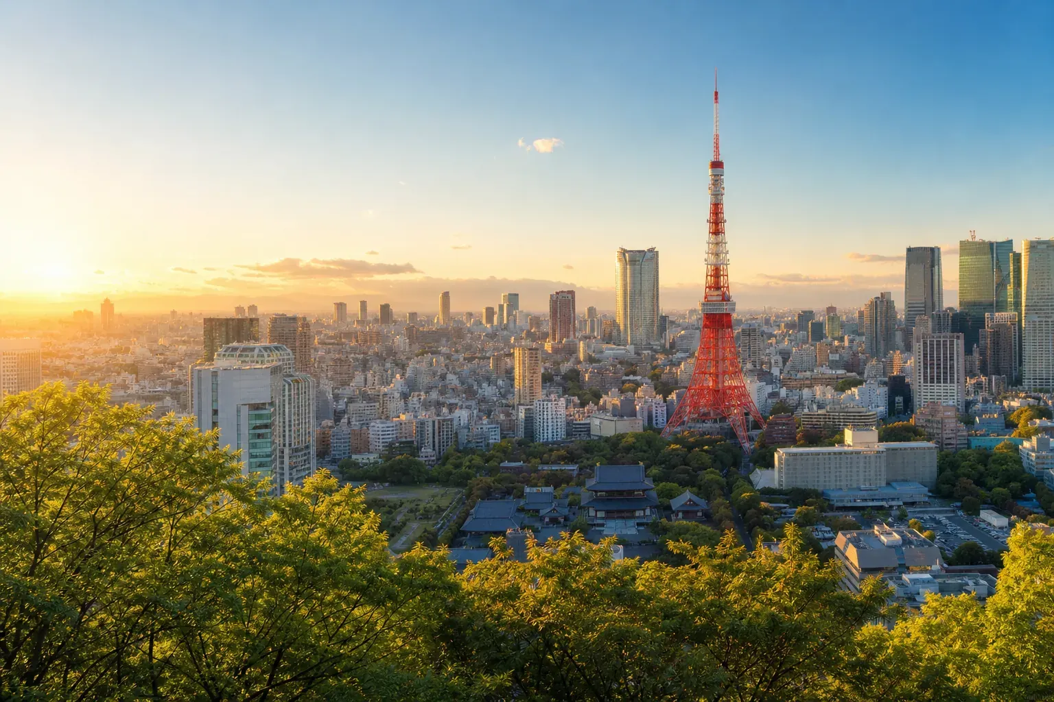 Tokyo skyline with Tokyo Tower