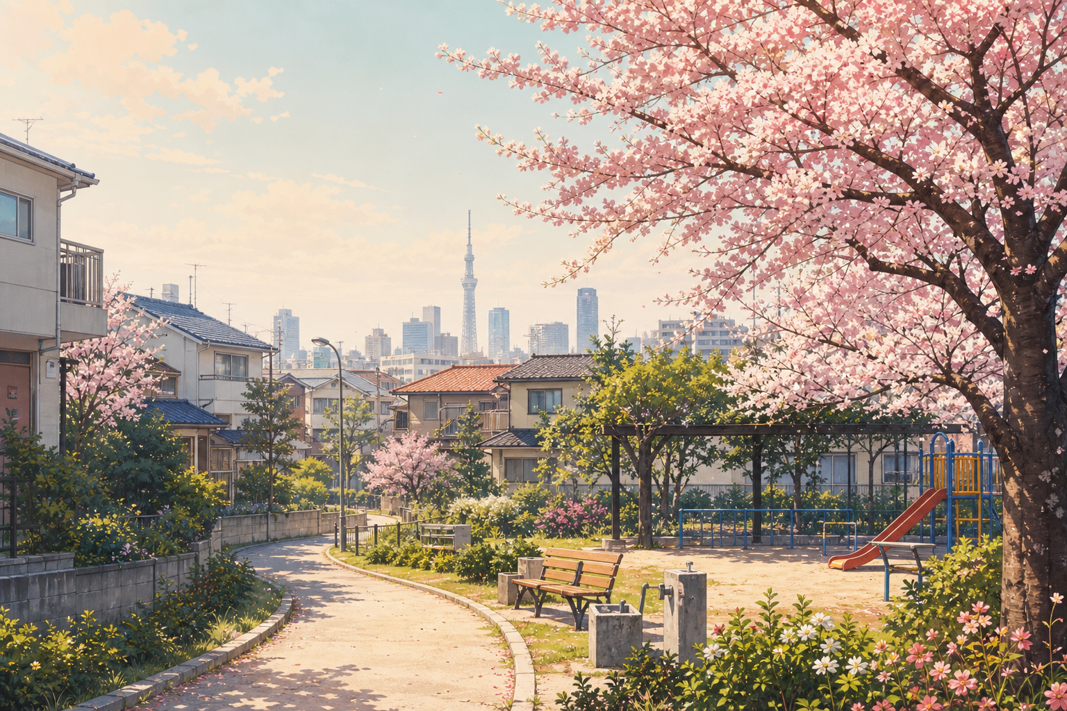Yazaike Park cherry blossoms near the Live Like a Local Program house